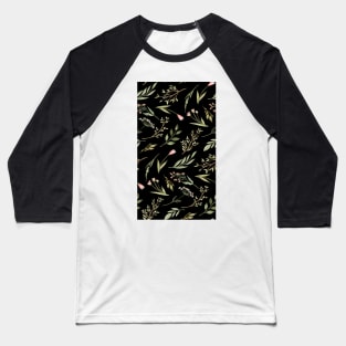 Black Wildflowers Celestes Studio© Baseball T-Shirt